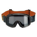 BILTWELL Tri-Stripe Overland Goggle 2.0, Gloss Brown, Gold-Rust-Brown