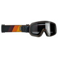 BILTWELL Tri-Stripe Overland Goggle 2.0, Gloss Brown, Gold-Rust-Brown