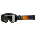 BILTWELL Tri-Stripe Overland Goggle 2.0, Gloss Brown, Gold-Rust-Brown