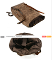 Stylový plátěný batoh v Design provedení. max objem 30l.