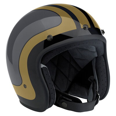 Bonanza Helmet Limited Edition Fury Gloss Black/Grey/Metallic Gold XXL