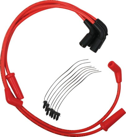 Accel Set zapalovací kabely ke svíčkám 8mm S / S spirálové jádro, červená