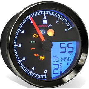 KOSO HD-01 Speedo/Tacho, Black