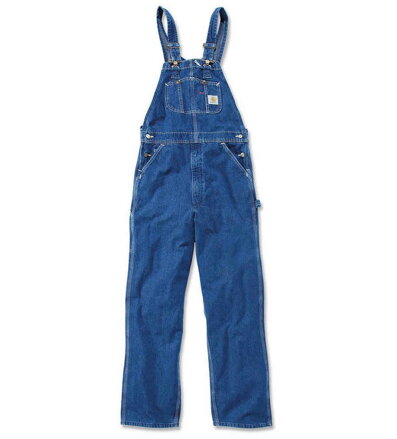 KALHOTY LACLOVÉ CARHARTT WASHED DENIM BIB OVERALL Velikost: 30/32