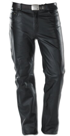 Custom Chrome Europe Kožené kalhoty Five Pocket Black Velikost: XL