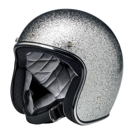 BILTWELL Helma BONANZA BRITE SILVER MEGA FLAKE Velikost: XL