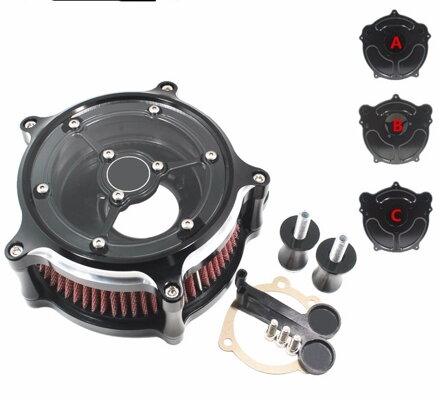 Vzduchový filtr kit pro sání vzduchu pro Harley  Davidson / BLACK