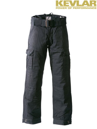 Kalhoty John Doe Regular Cargo Black with Kevlar ®