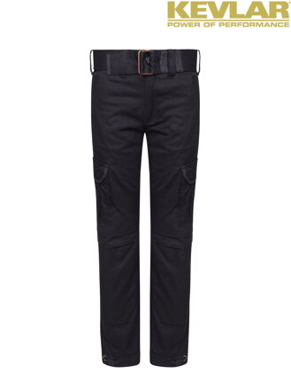 Kalhoty John Doe Slim Cargo Black with Kevlar ®