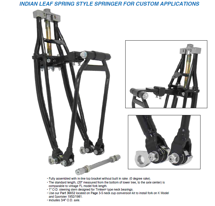 Springer vidlice Indián a jiné stavby Black/Chrom Springer vidlice Indián a jiné stavby Black/Chrom