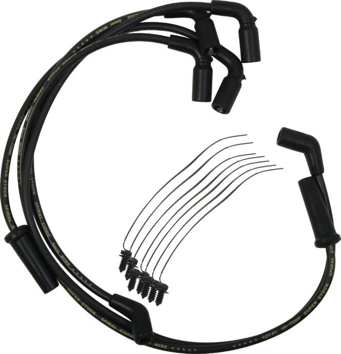 Accel Set zapalovací kabely ke svíčkám 8mm S / S spirálové jádro, černá Accel Set zapalovací kabely ke svíčkám 8mm S / S spirálové jádro, černá