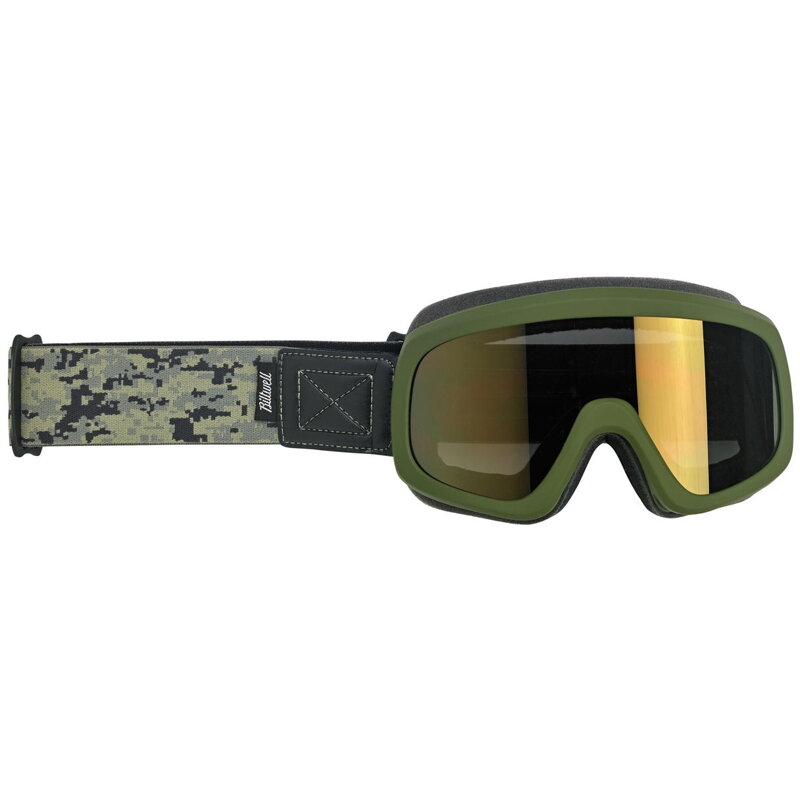 Biltwell, Grunt Overland Goggle 2.0, Satin Olive Green Camo