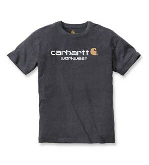 TRIKO CARHARTT TMAVĚ ŠEDIVÉ XS CORE LOGO S-SLEVE T-SHIRT