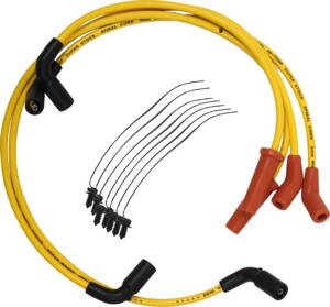 Accel Set zapalovací kabely ke svíčkám 8mm S / S spirálové jádro, žlutá