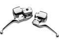 96-up Smooth Contour Hand Control Kit Without switches Chrome 9/16" 1" Cable Clutch Single Disc