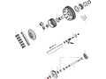 NUT,KICK SHAFT XL 54-79OEM7926 Kickstart Shaft Nut for Sportster