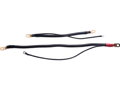 Mega Battery Cables with 12" Auxiliary Wire 6" Negative Black