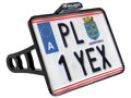 Side Mount License Plate Kit Austrian specification 210x170mm Black Anodized