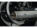 Double Slip-On Muffler Set Endcap Double Ring Black Ceramic Coated