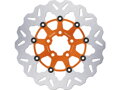 Colored Disc Wave DF FLW Floating Brake Disc Anodized Inner Aluminium Carrier Orange 11,5" Rear