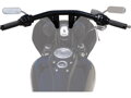 10 Straight-Up T-Bar Handlebar Non-Dimpled 4-Hole Black Powder Coated 1 1/4