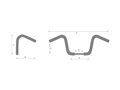 16 Bad Ape Hanger Handlebar Non-Dimpled 3-Hole Black Powder Coated 1 1/4