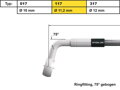 11 mm, Vario Line Banjo Fitting Type 117, 75° Elbow Stainless Steel
