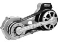 Single Belt Belt Drive Kits Classic Base Plate Matte Black Powder Coated