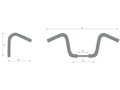 16 Bad Ape Hanger Handlebar Non-Dimpled 3-Hole Black Powder Coated 1 1/4