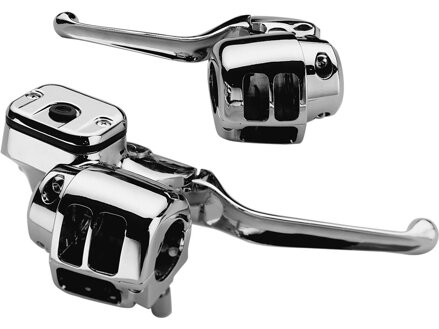 82-95 Chrome Switch Housings Chrome Clutch Side Bottom