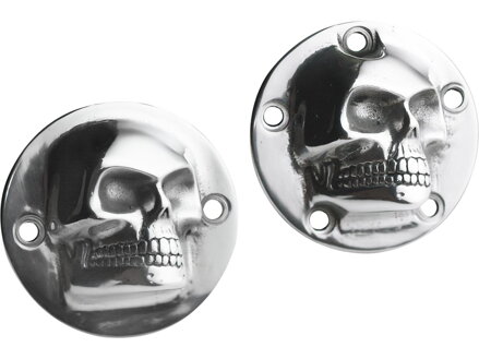 Forward Facing Skull Point Cover 2-hole Aluminium Polished