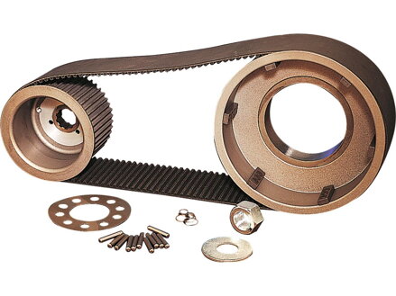 Splined Shaft 2" Wide Belt Drive Kit for Kick Start 47 Tooth Front/76 Tooth Rear, 144 Tooth 2" Belt