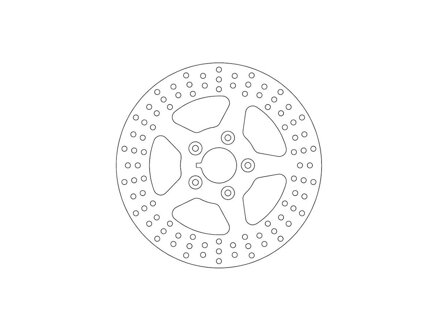 Rigid Brake Rotor 6-Hole Stainless Steel 11,8" Rear