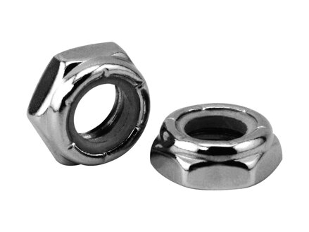 Thin Nylon Insert Hex Nut Pack Chrome Hex head 1/2"-20 UNF
