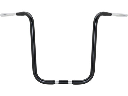 18 Gorilla Apehanger Handlebar 1" clamp diameter Non-Dimpled 3-Hole Black Powder Coated 1 1/4" Throttle By Wire Throttle Cables
