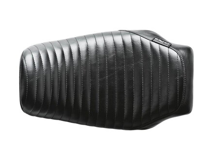 Bare Bones Solo Seat Pleated Stitch Black Vinyl