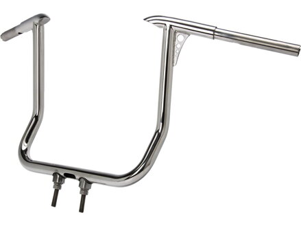 400 Handlebar for Street Glide Non-Dimpled 3-Hole Stainless Steel Polished 1 1/4" Throttle By Wire Throttle Cables