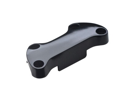 Plain Skirted Top Clamp Black Powder Coated 1"