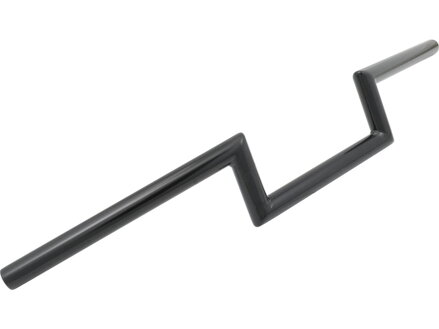 60s Wide Style 4 Handlebar Non-Dimpled Black Powder Coated 1" Throttle Cables