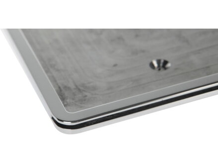 Inside License Plate Base Plate German Size 200x180mm Aluminium Polished