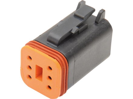Deutsch OEM DT Series Connector Housings 6 Wire Female Black