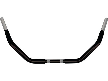 Chubby RK II Handlebar Non-Dimpled 3-Hole Black Powder Coated 1 1/4" Throttle By Wire Throttle Cables