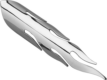 Flame Heat Shield Chrome 2"