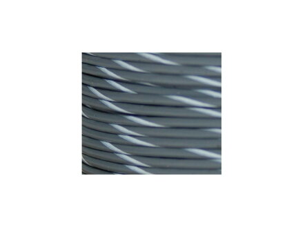 OEM Colored 1mm Wire Spools Gray, White Stripe