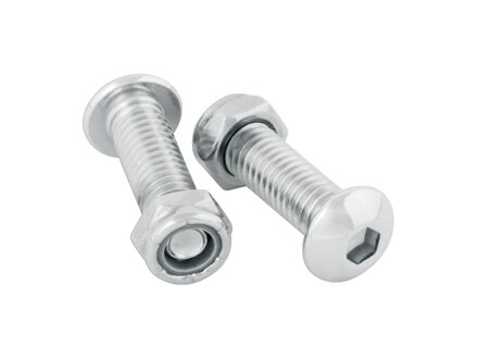 Hardware Mounting Kit For Moto Foot Pegs, Chrome Mounting Kit for Moto Pegs Chrome