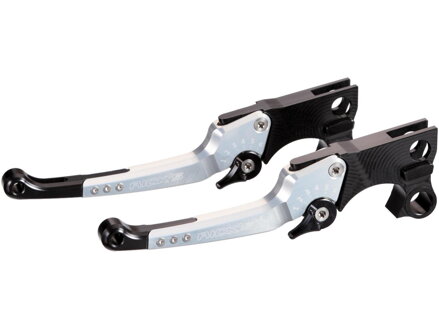 Good Guys Adjustable Brake and Clutch Lever Kit Black Silver Anodized Cable Clutch