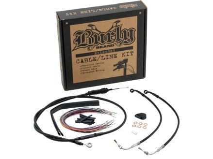8" Apehanger Cable Kit Black Vinyl ABS Single Disc