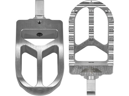 MX V2 Foot Pegs Silver Anodized
