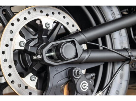Smooth Rear Axle Cover without Ricks Logo Black Powder Coated Satin