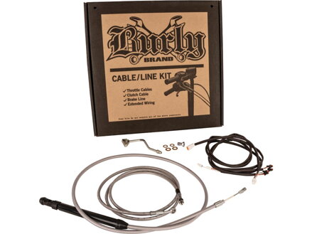16" Gorilla Bar Cable Kit Stainless Steel Clear Coated Cable Clutch ABS
